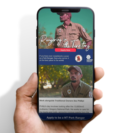 Facebook Instant Experience Mobile Experience advertising for NT Park Rangers
