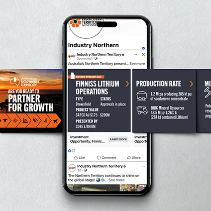 Social media campaign created for the Northern Territory Government Partner for Growth initiative.