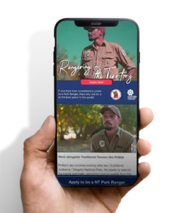 NT Park Ranger recruitment social media campaign promoting careers in the Northern Territory.