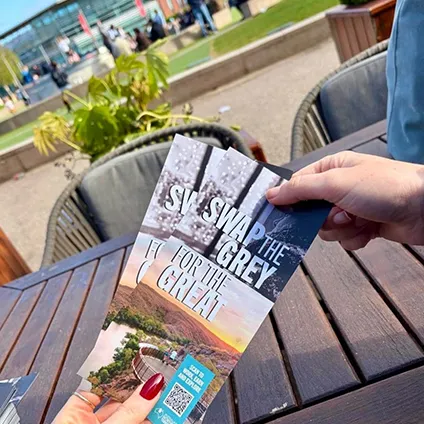 Brochure designed for the Northern Territory Government Swap the Grey campaign promoting relocation to the Northern Territory.