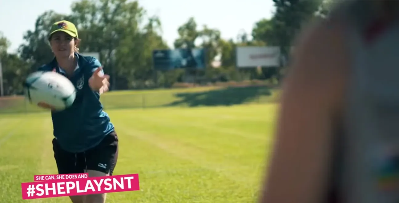 #ShePlaysNT Campaign #ShePlaysNT ambassador Tamie promoting women’s participation in rugby in the Northern Territory