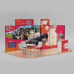 Study NT exhibition display and trade show booth designed for an event in Darwin.